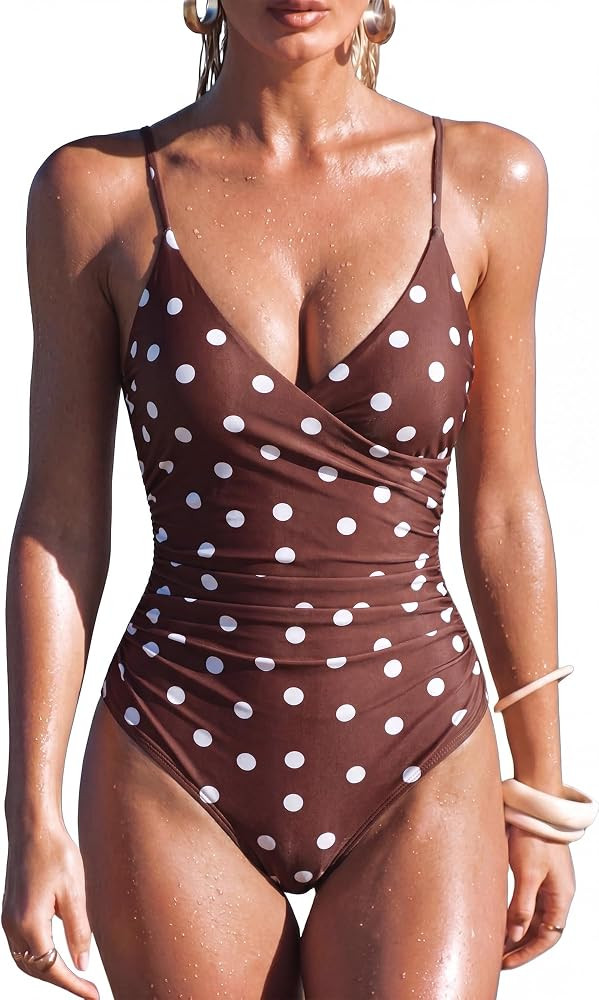 SUUKSESS Women Sexy Wrap Push Up One Piece Swimsuit Tummy Control Bathing Suit | Amazon (US)