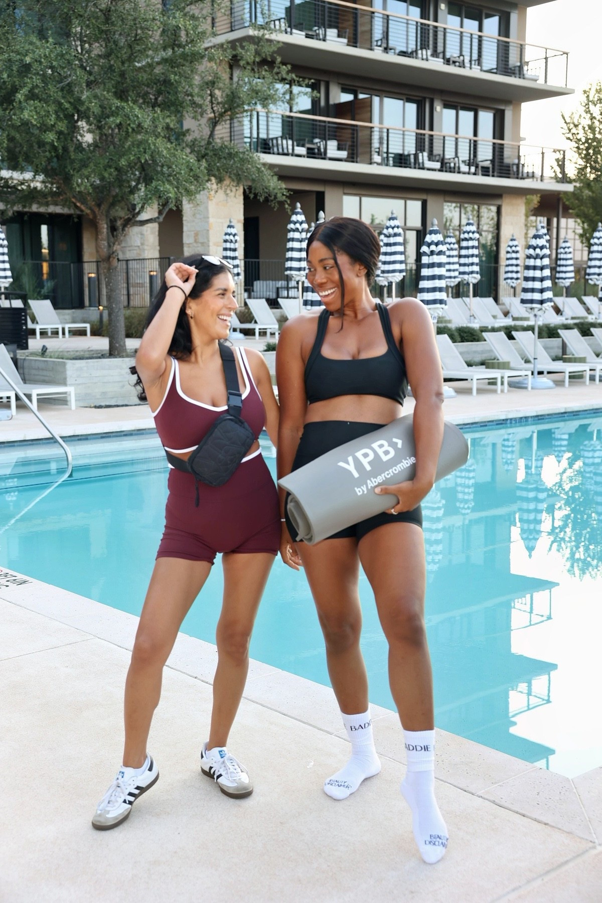 Abercrombie YPB Activewear — under $100 (Size M top / M bottom, TTS)

Why I like it: sculpting without squeeze, matte finish, stays put for Pilates/walking.

Fit notes: true to size; bra support: medium. Biker shorts are high waist and cover my mom pouch 

#LTKFindsUnder100 #LTKActive