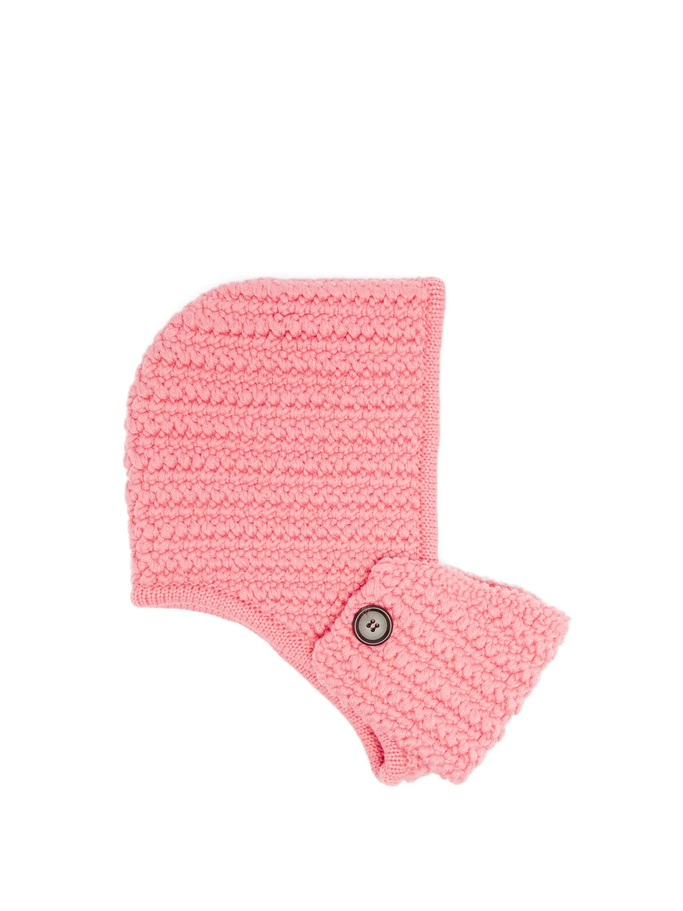 Mask-front crocheted wool hood hat | Matches (UK)