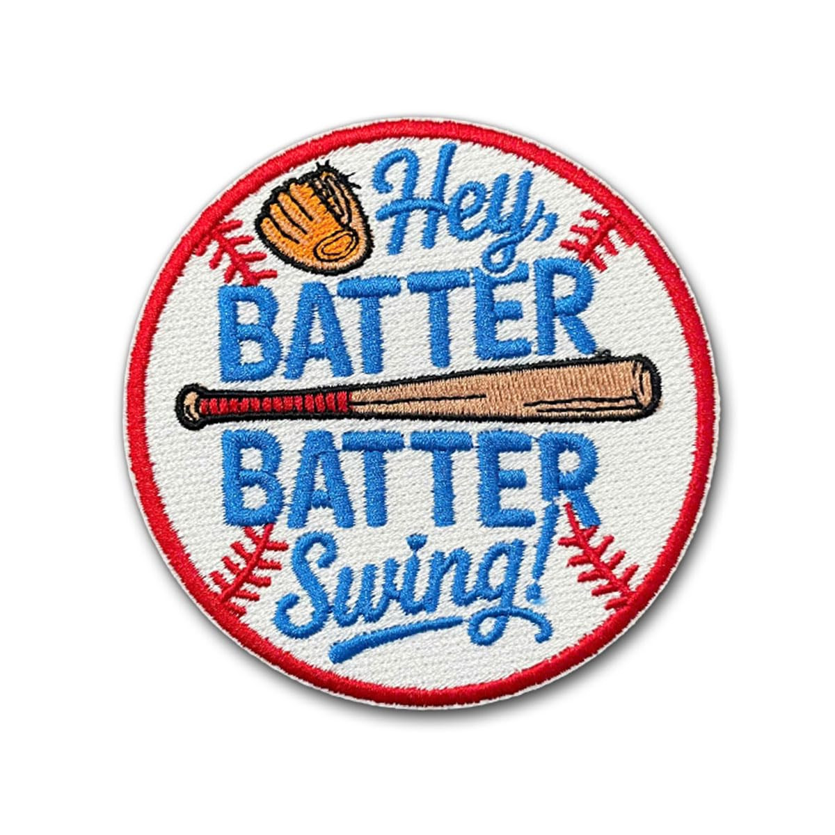 Hey Batter Batter Swing Baseball Patch, Baseball Patches, Funny Sports Embroidered Iron-On Appliq... | Amazon (US)