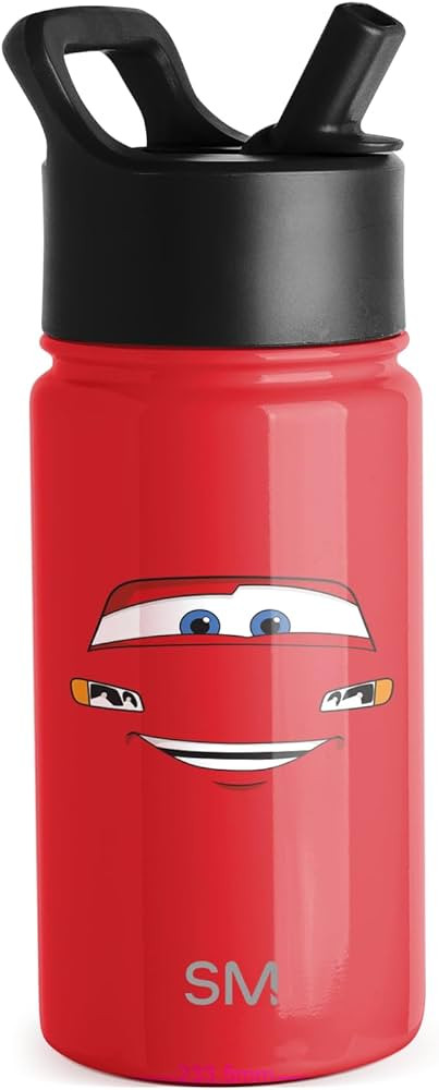 Simple Modern Disney Pixar Lightning McQueen Kids Water Bottle with Straw Lid | Reusable Insulate... | Amazon (US)