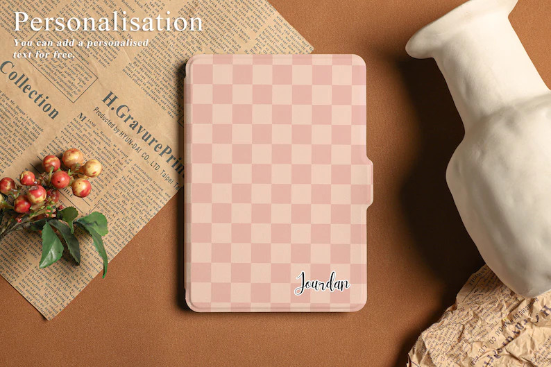 Pink Squares Kindle Case Kindle Paperwhite 11th Generation, All New Kindle 6 2022 Case,kindle Pap... | Etsy (US)