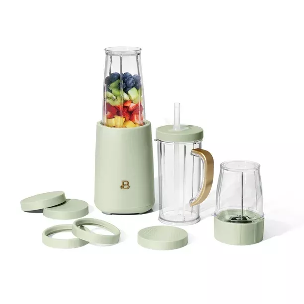 Beautiful 5-Speed 1000W Electric Juice Extractor with Touch Activated  Display, Oyster Grey by Drew Barrymore 