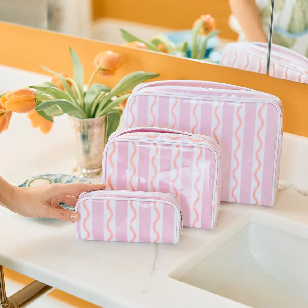 Patterned Toiletry Bag Trio (3 pieces) | Weezie Towels