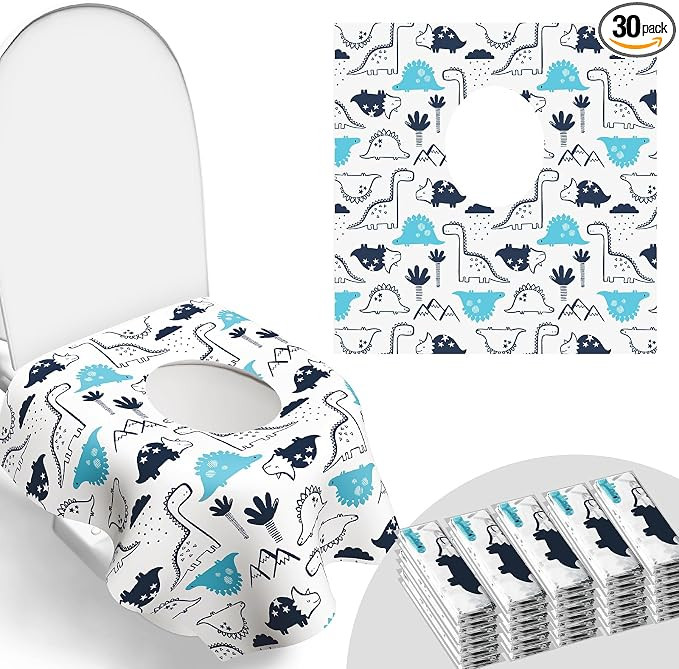 30 Pack Toilet Seat Covers Disposable, Large Waterproof Potty Covers for Toddlers, Kids, and Adul... | Amazon (US)