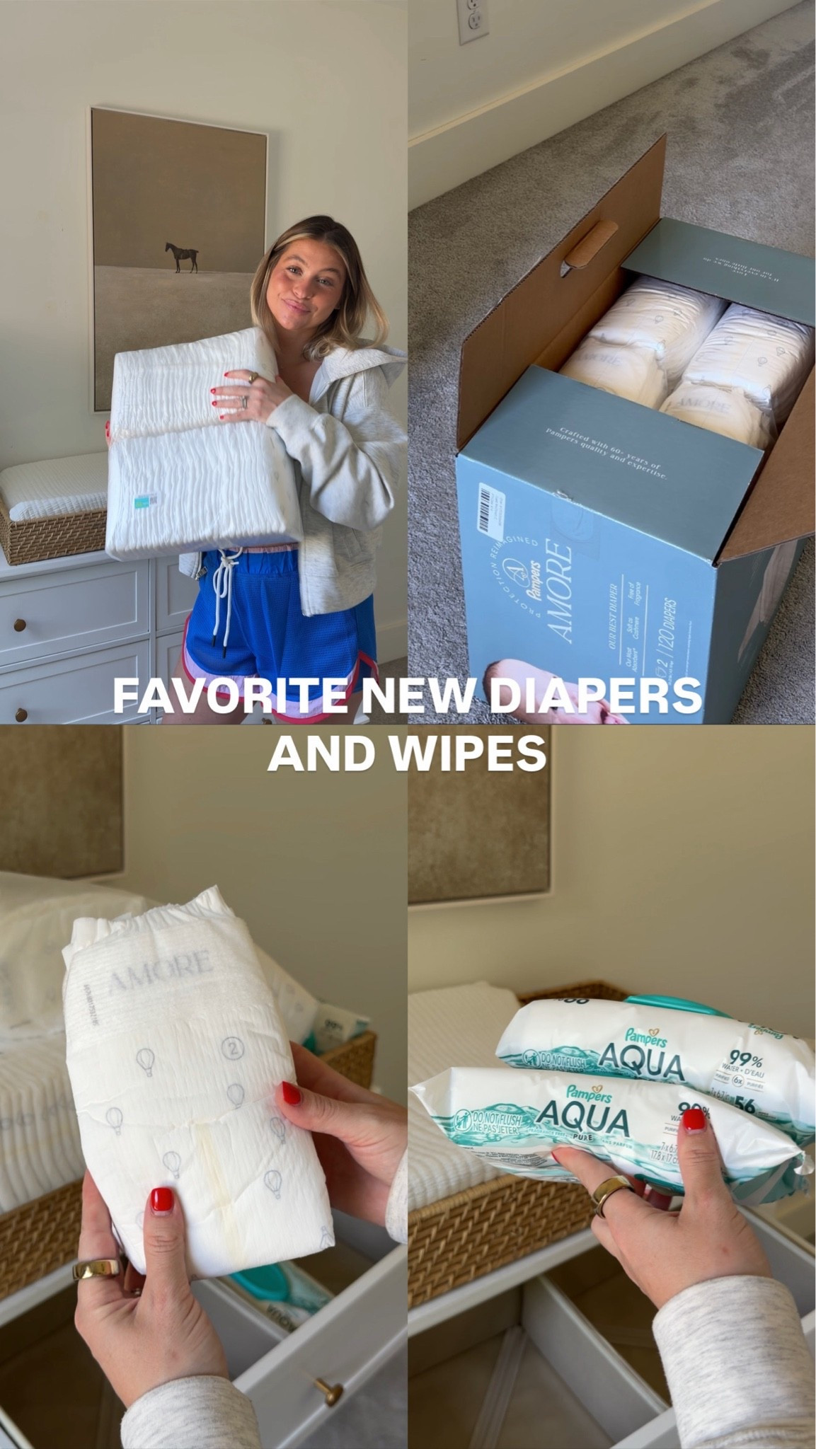 #ad restocked Luke’s changing station with my new favorite diapers and wipes!! @pampersUS @target #target #targetpartner #amore