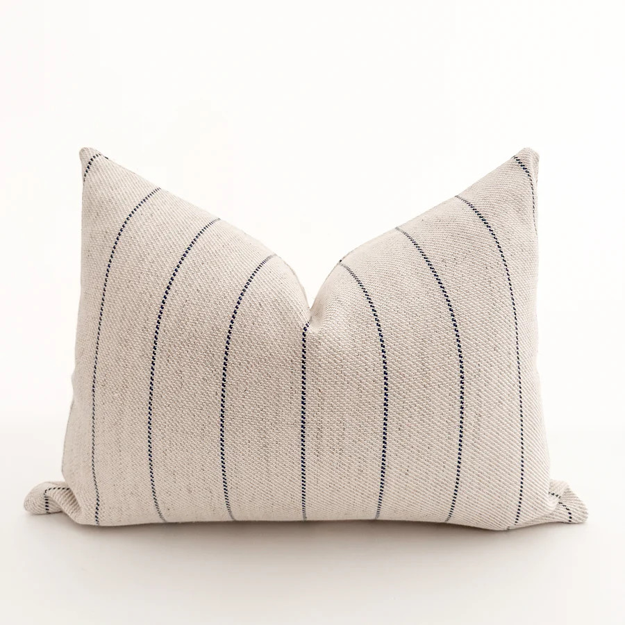 Antique Stripe | Blue Pillow Cover | Hackner Home (US)