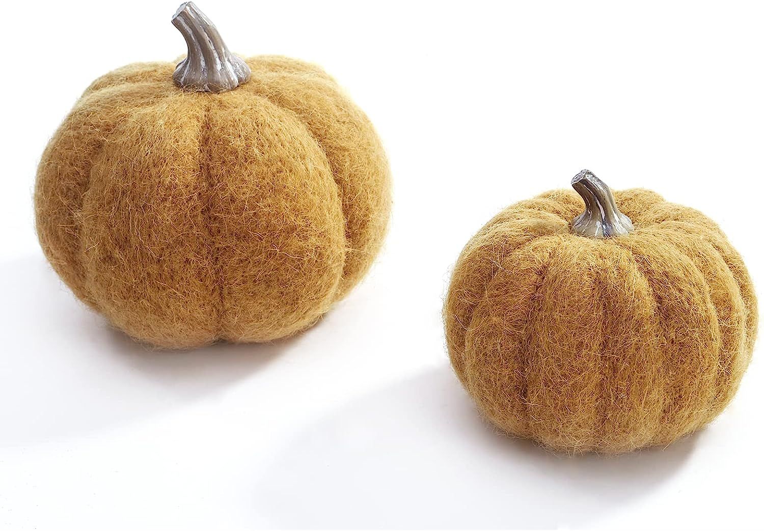 Amazon.com: DN DECONATION White Pumpkin Decor, Fabric Pumpkin Set of 2, Pumpkins as Table Centerp... | Amazon (US)