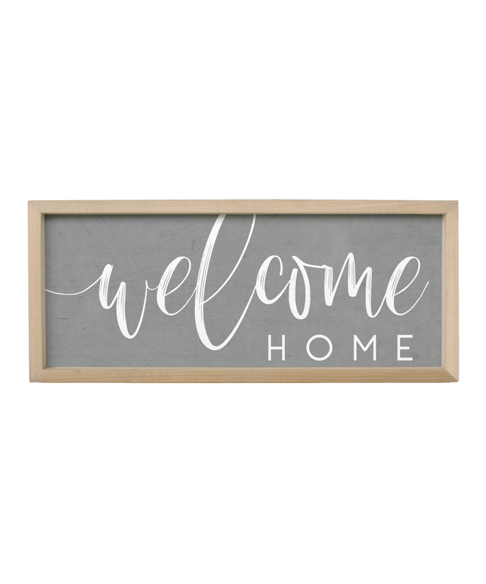Sincere Surroundings Wall Decor - Gray 'Welcome Home' Wood Wall Sign | Zulily