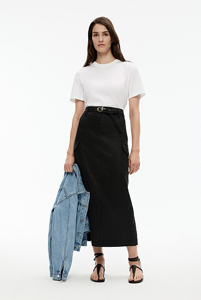 Linen Maxi Utility Skirt | Witchery (AU)