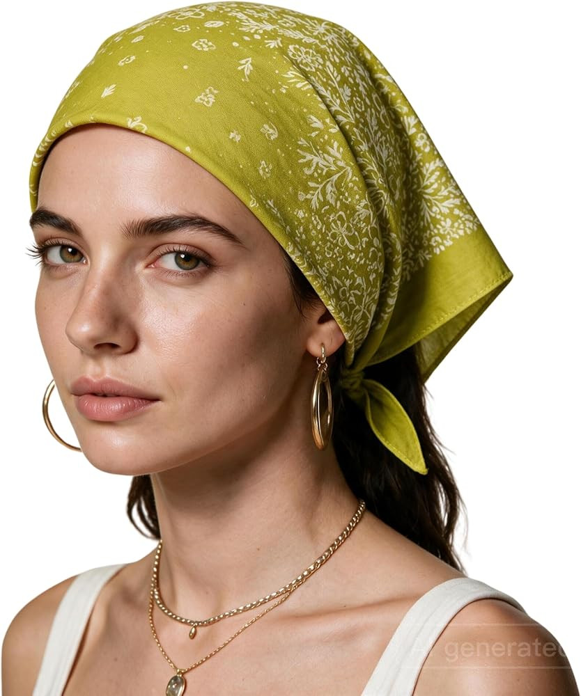 The Peacock Crew Premium Soft Cotton Designer Bandana for Men and Women 22x22 in | Amazon (US)