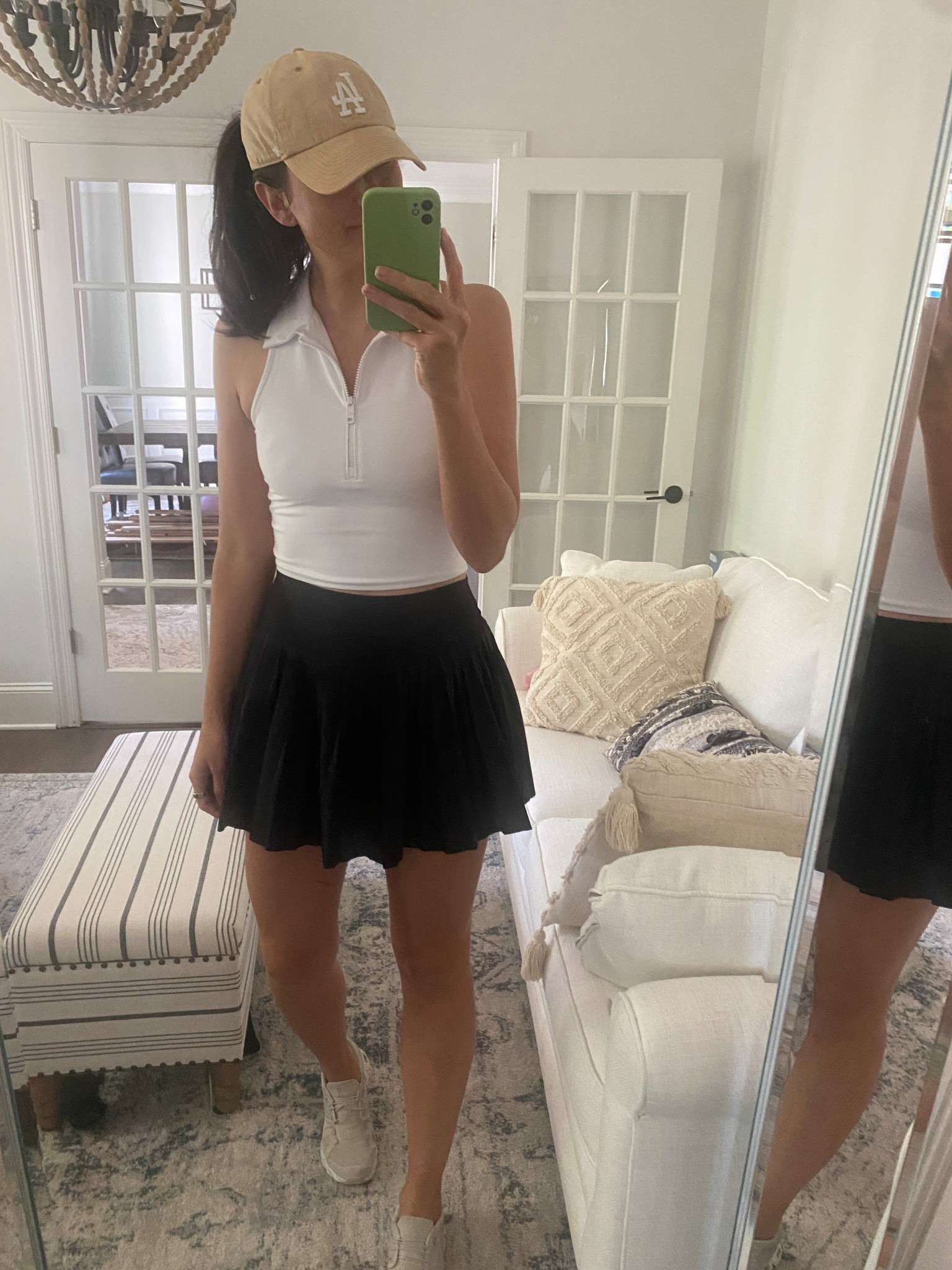 OOTD for a family bike ride. I’ve had this Abercrombie pleated activewear skirt for a few years and I wear it at least once a week! Wearing a medium. I’m also wearing a medium in my white collared activewear tank. Everything fits true to size 

#LTKActive #LTKFindsUnder50 #LTKFindsUnder100