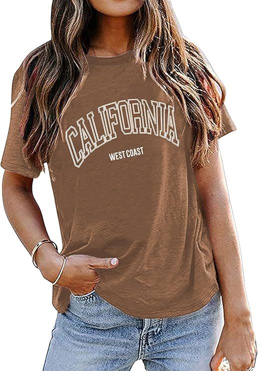 Avanova Womens Graphic Tees Funny Novelty Short Sleeve T-Shirts Vintage Tops Casual Tunic | Amazon (US)