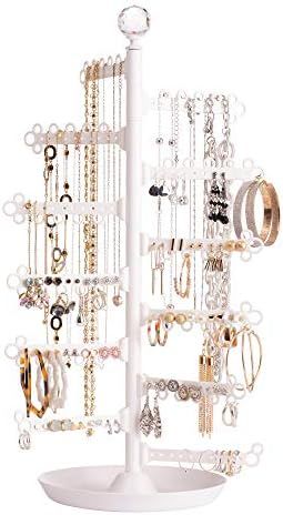 All Hung Up 12-Tier 17.5" Rotating 360° Display Earrings (120 holes+60 loops) Necklaces Large Ca... | Amazon (US)