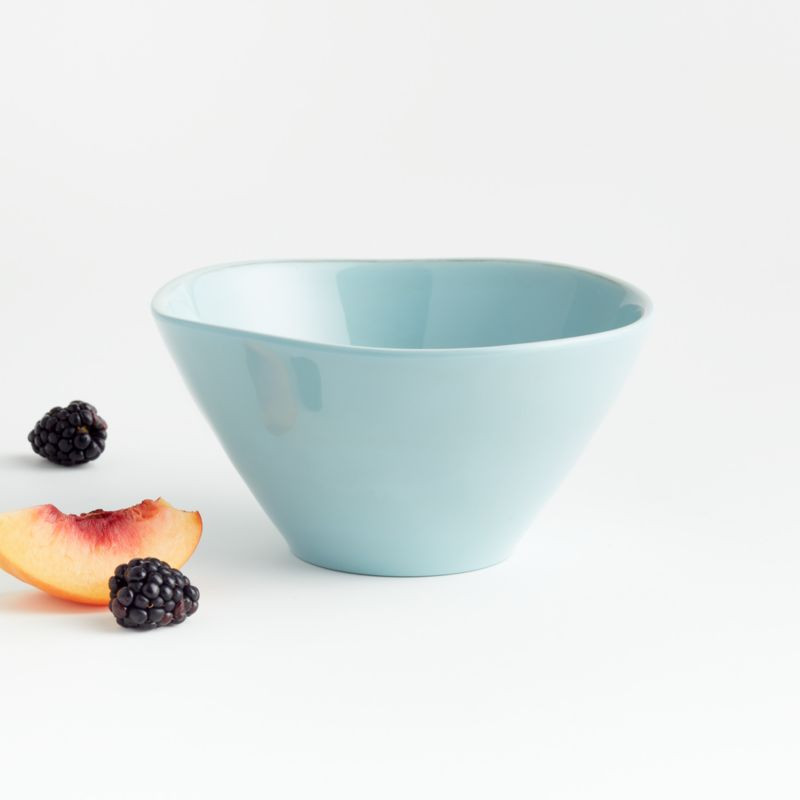 Marin Blue Outdoor Melamine Bowl + Reviews | Crate & Barrel | Crate & Barrel