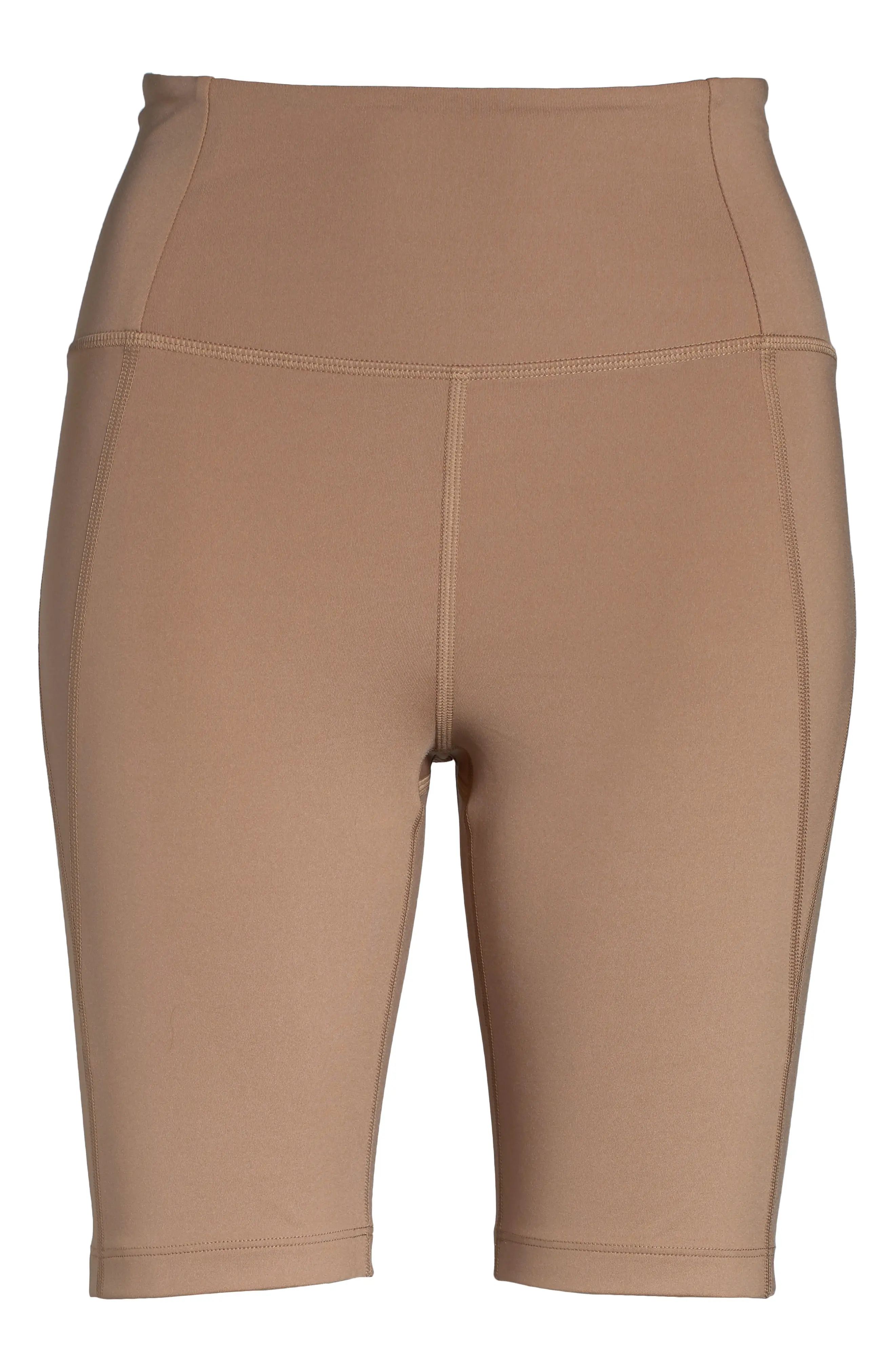 Girlfriend Collective High Waist Bike Shorts, Size X-Small in Brownie at Nordstrom | Nordstrom