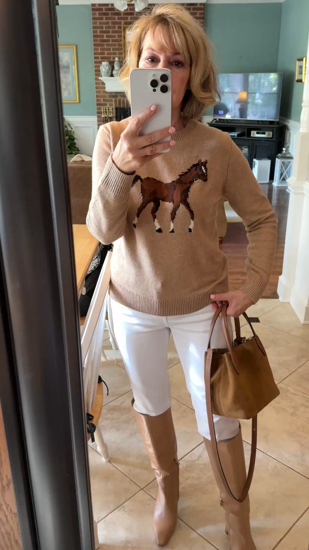 40% off first item at Talbots! This horse sweater is included in the 40% off. 

#LTKOver40 #LTKSaleAlert #LTKSeasonal