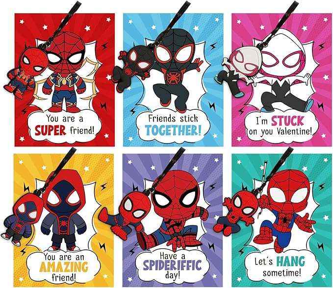 24 Pack Valentines Day Cards for Kids with Key Chains for Valentine's Classroom Exchange, Valneti... | Amazon (US)