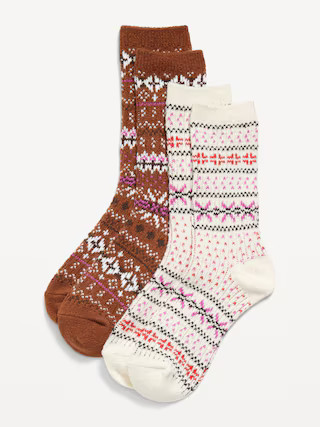 Fair Isle Crew Socks 2-Pack for Women | Old Navy (US)