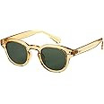 Unisex Vintage Retro Round Style Tinted Sunglasses For Men Women Fashion Circle Sun Glasses 46mm | Amazon (US)