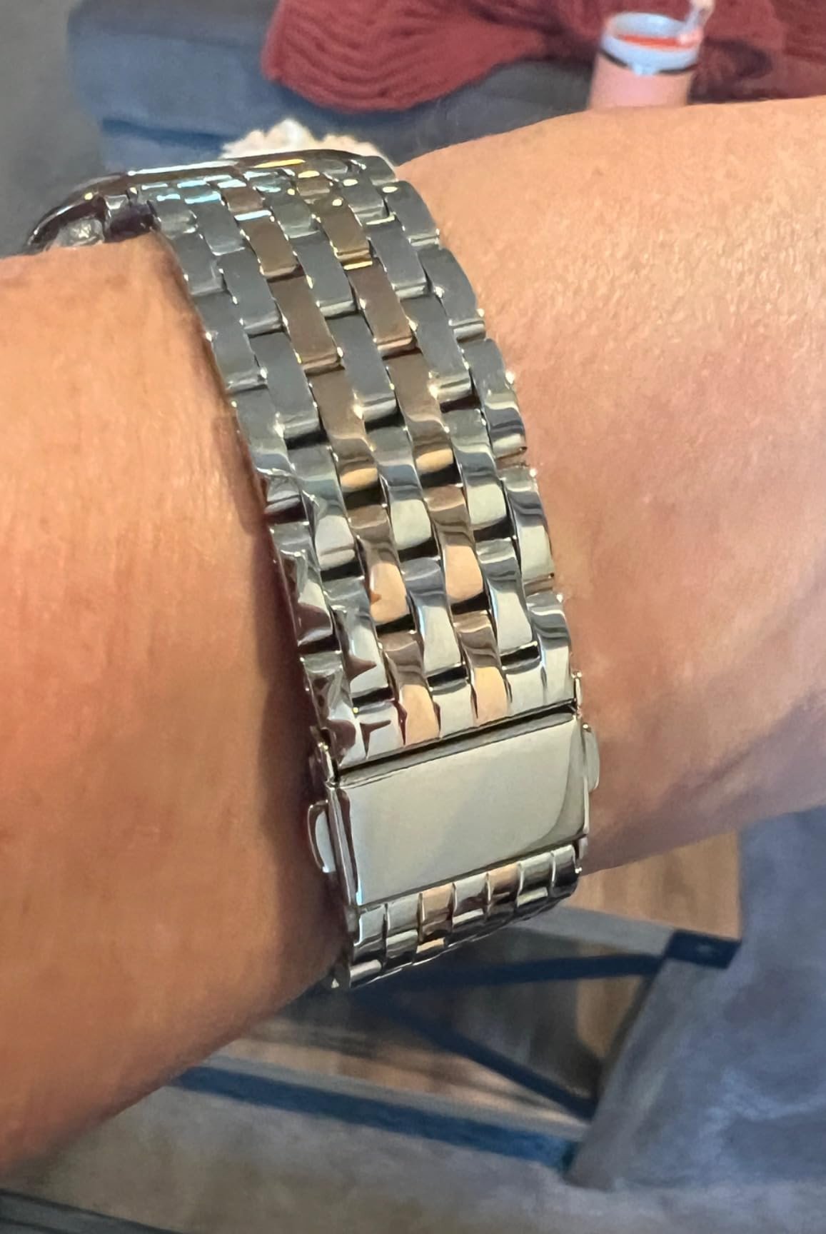 Watch Bands for Apple Watch 10,Se,9,8,7,6,5,4,3,2,1 for Women, Dressy Seven-link Band for Apple W... | Amazon (US)