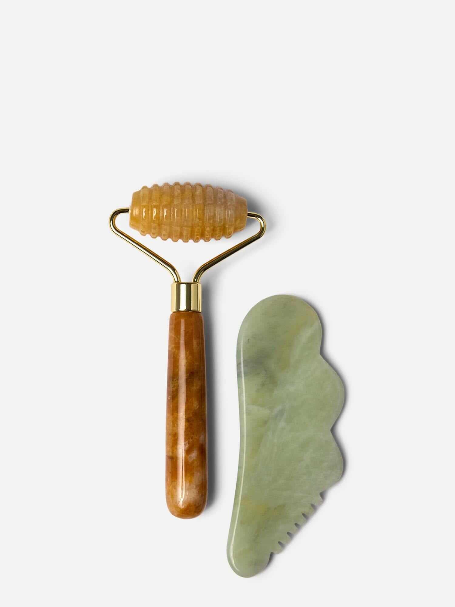 GUA SHA + RIDGED ROLLER | Natural Skincare - Primally Pure | Primally Pure