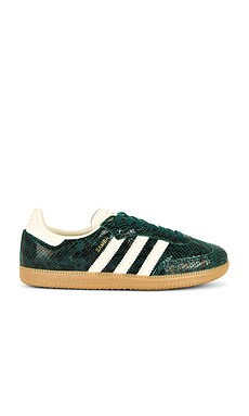 adidas Originals Samba OG in Cream White & Collegiate Green from Revolve.com | Revolve Clothing (Global)