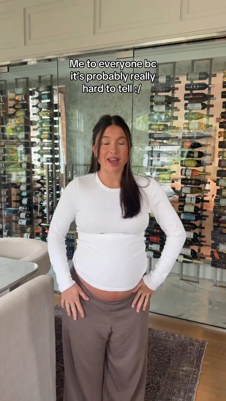 9 months pregnant and people don’t even realize 👀🙏🏼🫶🏼

Outfit- @gap 
Exact links can be found in my bio under my ShopMy!

#LTKBump #LTKootd #LTKBaby