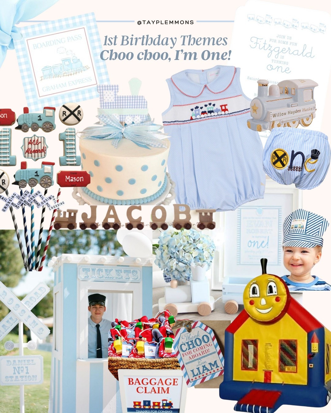 Baby boy choo choo train first birthday party 🚂 

#LTKBaby #LTKKids