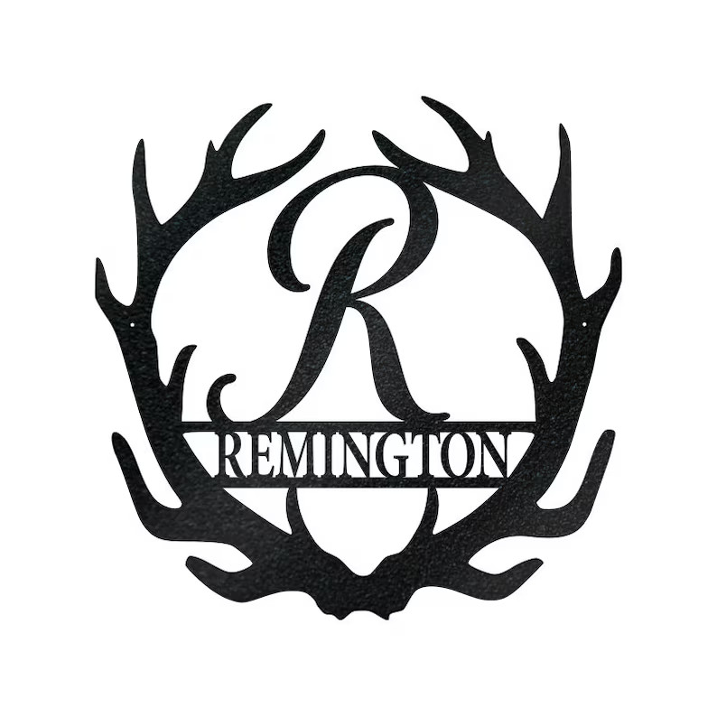 Antler Monogram Letter Sign, Home Decor, Hunter Gift, Elk Deer Camp Sign, Christmas Gift For Him,... | Etsy (US)