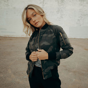 Bomber Jacket, Camo | Albion Fit