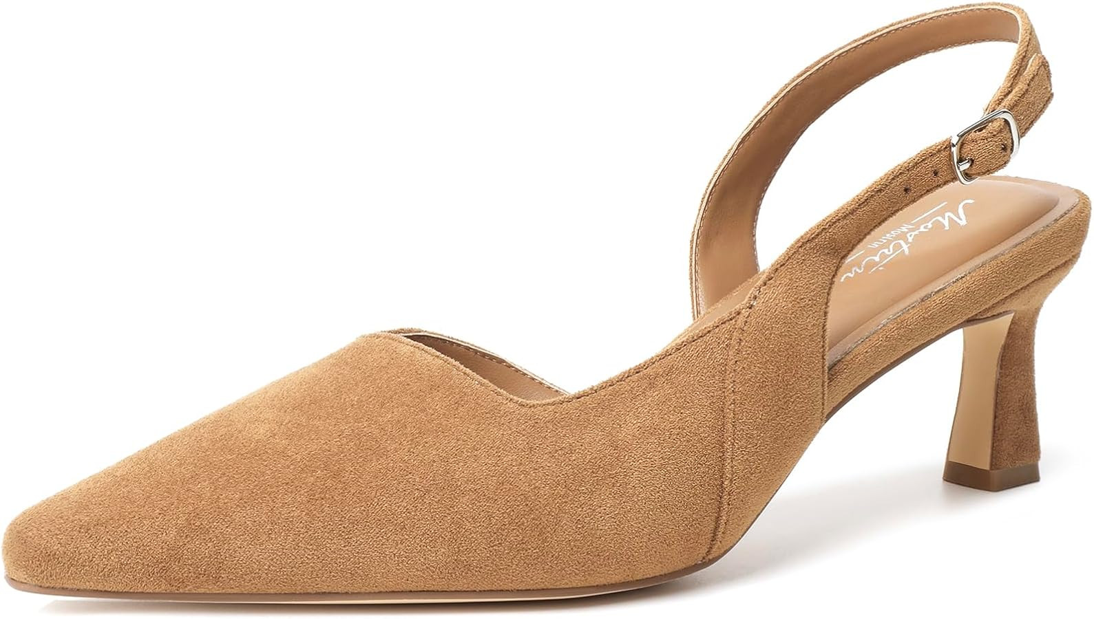 Mostrin Kitten Heels for Women Slingback Pointed Closed Toe Heels Women's Pumps Shoes for Wedding... | Amazon (US)