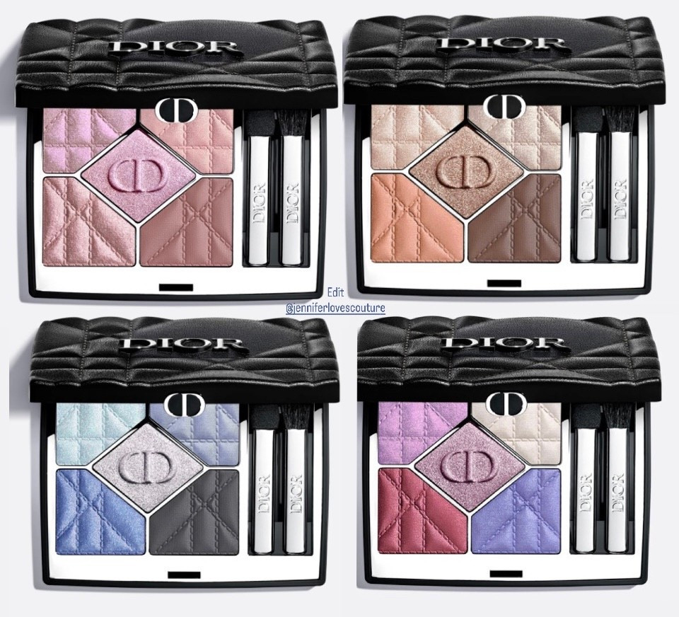 NEW! Diorshow 5 Couleurs palettes
Limited edition 
This limited-edition palette features a case adorned with the cannage pattern in a subtle nod to the legendary Lady Dior bag. It reveals 4 harmonies designed as monochromes with blue, pink, lilac, brown and with matte, satin, and pearly finishes. Each is illuminated by an ultra-glittery center.
964 Lilac Tulle
170 Midnight Lamé
• 563 Brown Brocart
• 855 Rose Moiré