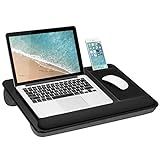 LapGear Home Office Pro Lap Desk with Wrist Rest, Mouse Pad, and Phone Holder - Black Carbon - Fits  | Amazon (US)
