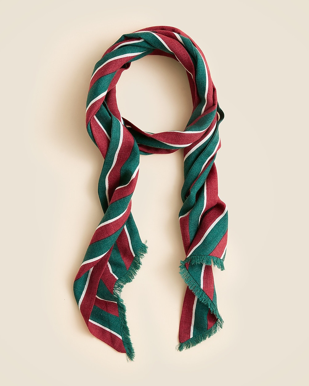 Fringe-trim scarf in wool-silk blend | J. Crew US