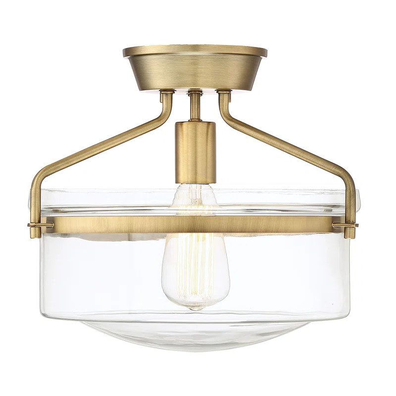 Pollak Glass Semi Flush Mount | Wayfair North America