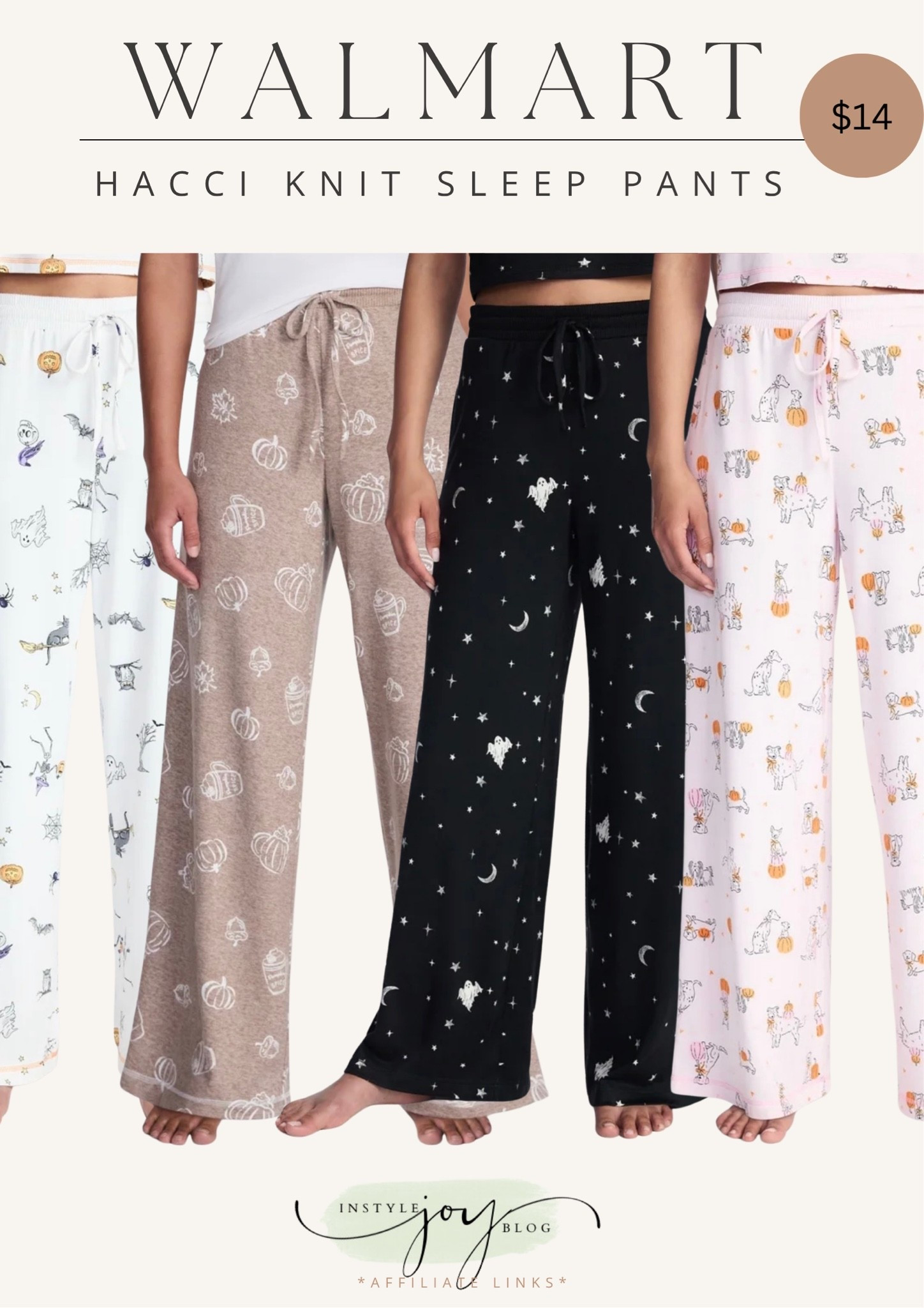 Walmart✨ Halloween and Fall Women's Hacci Knit Sleep Pants from Way to Celebrate, 29.5" Inseam, Sizes XS-3X

#LTKSeasonal #LTKTravel #LTKmorningroutine