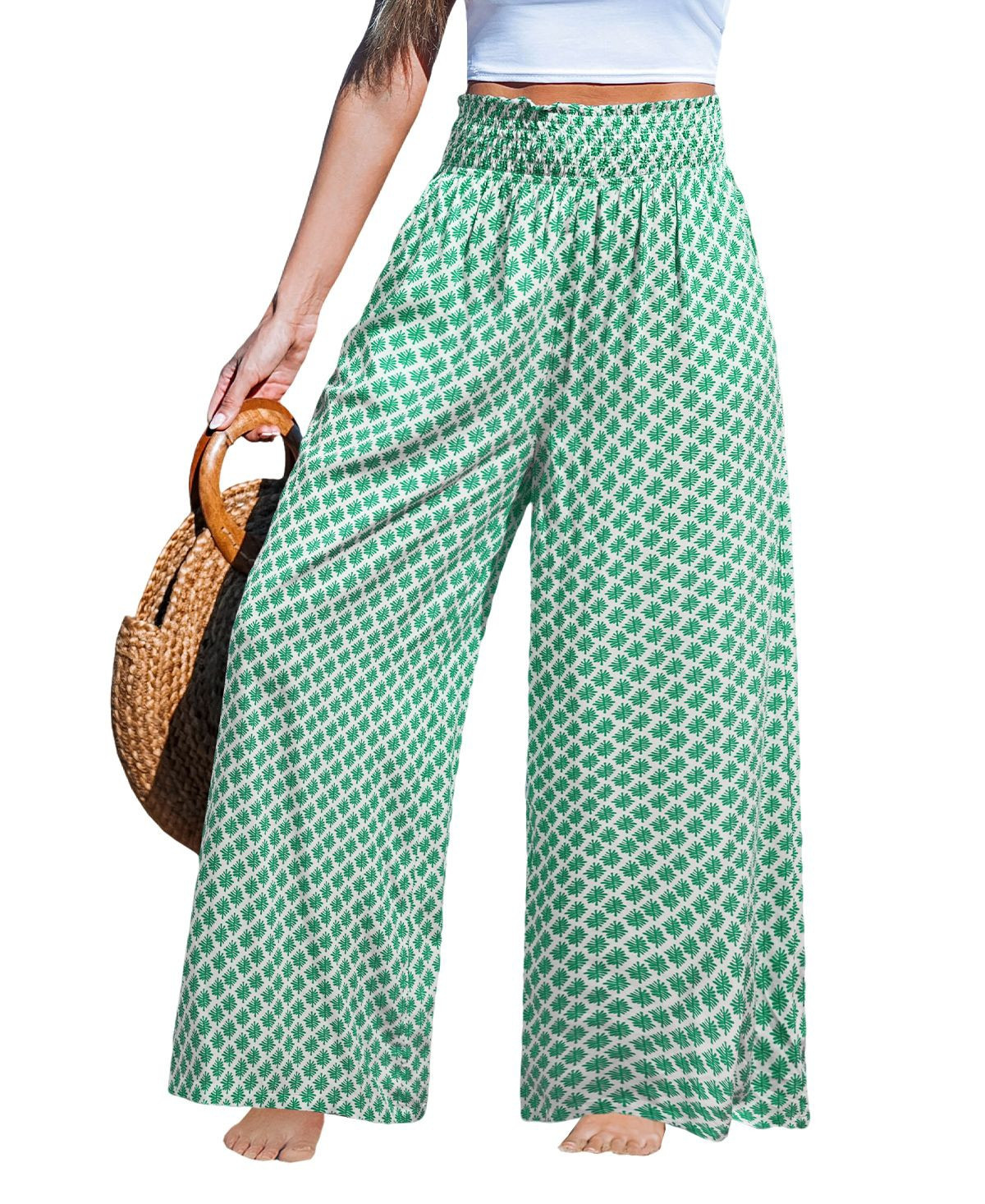 Cupshe Women's Casablanca Flow Ornate Pants - Light/pastel green | Macy's