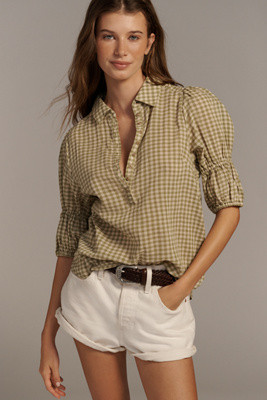 The Tallulah Puff Sleeve Buttondown Top by Pilcro | Anthropologie (US)