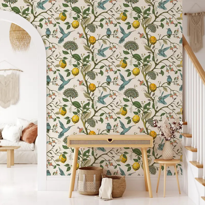Bluebird Self adhesive Wallpaper Fresh Lemon Tree Wallpaper - Temu | Temu Affiliate Program
