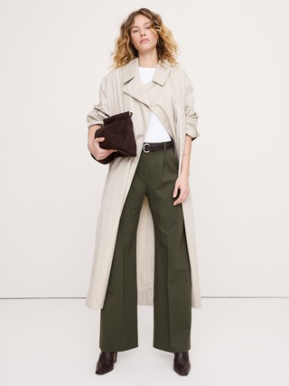 High-Rise Wide-Leg Drapey Ponte Pull-On Pant | Banana Republic (US)