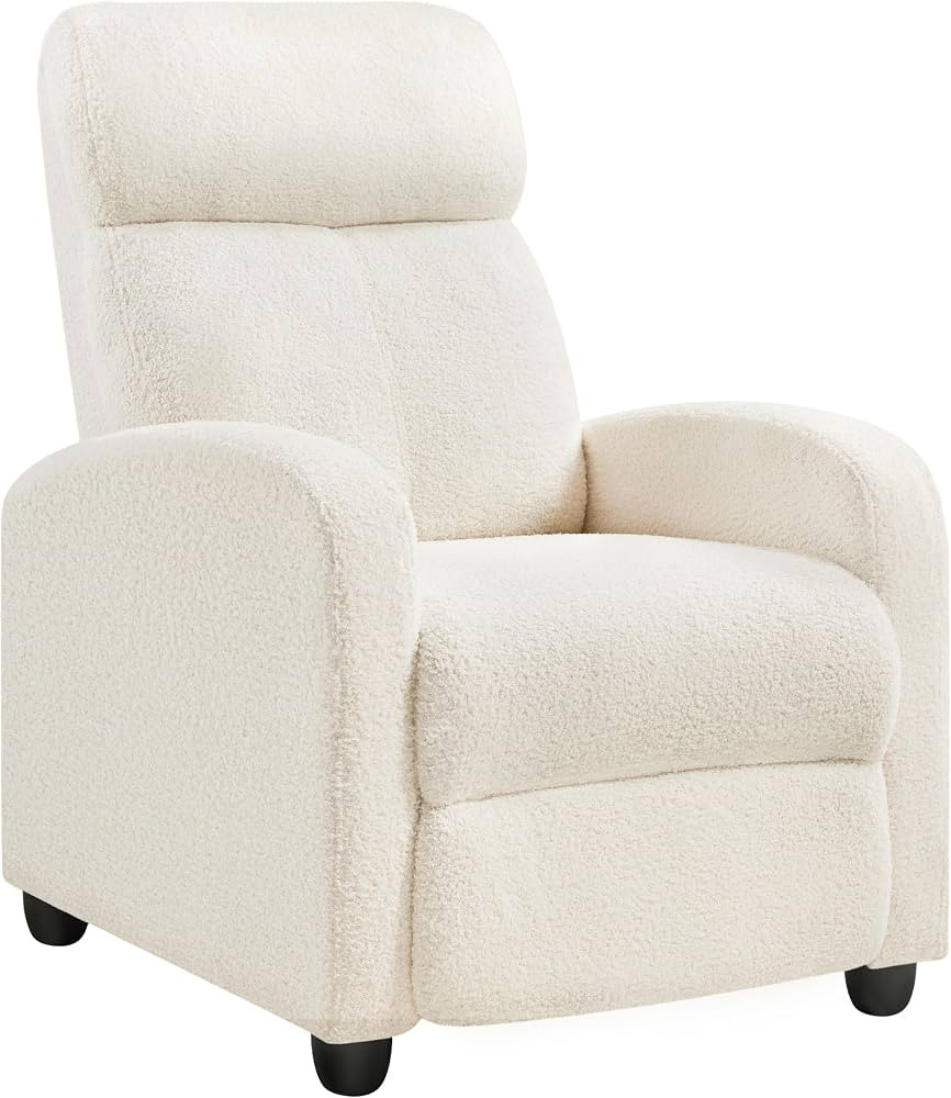 Yaheetech Fabric Recliner Chair Single Sofa Home Theater Seatting Adjustable Modern Single Reclin... | Amazon (US)