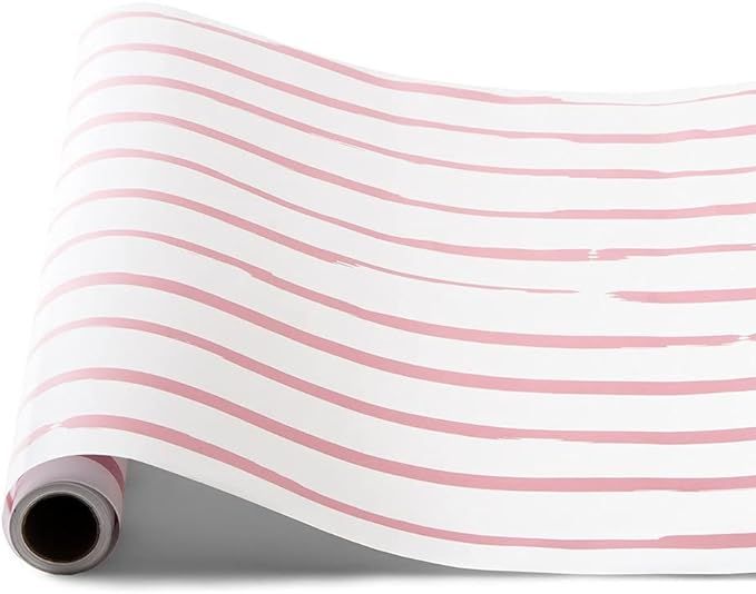 WEDDINGSTAR Decorative Paper Table Runner 25' (L) x 20" (W) - Light Pink Stripe | Amazon (US)