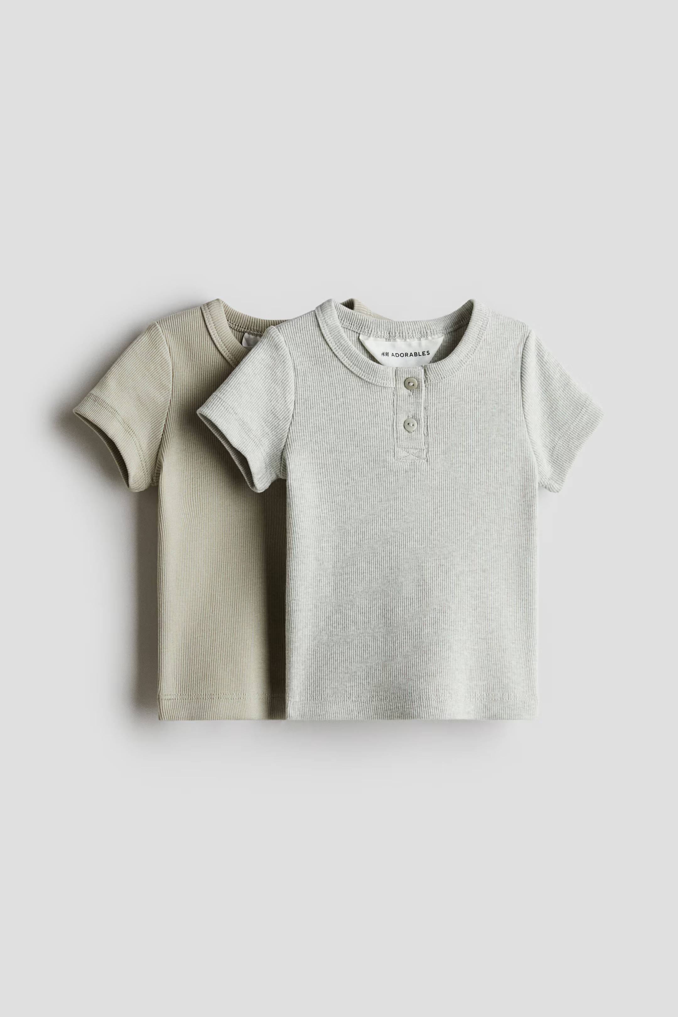 2-pack Cotton Henley Shirts | H&M (US + CA)