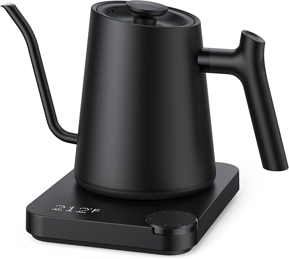 Gooseneck Electric Kettle, Temperature Variable Tea Kettle for Coffee Tea Brewing, 0.9L Stainless... | Amazon (US)