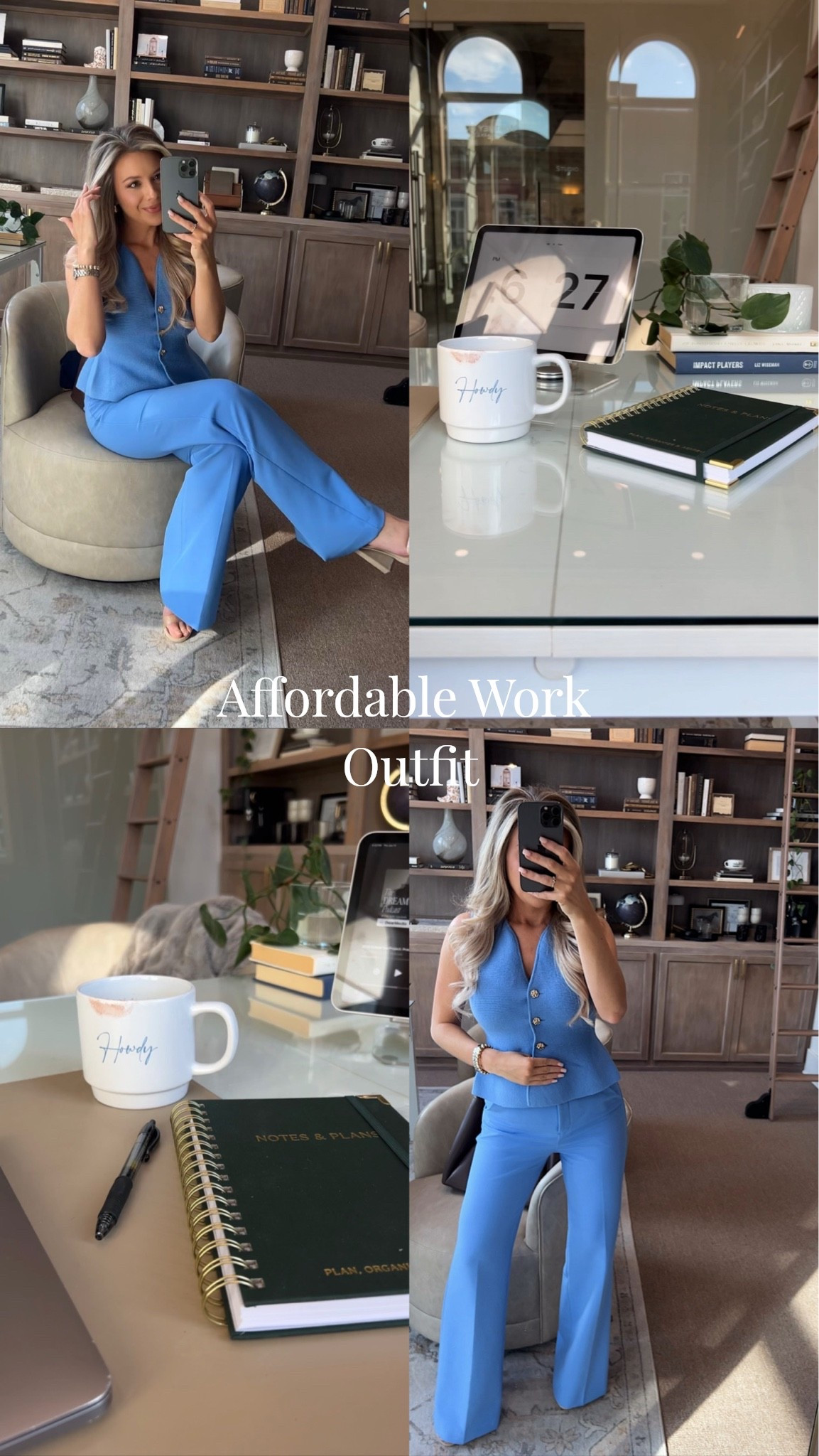 Cute summer office outfit!! Super affordable too! 

Wearing size 0 Reg in trousers!

@Express

#LTKootd #LTKWorkwear