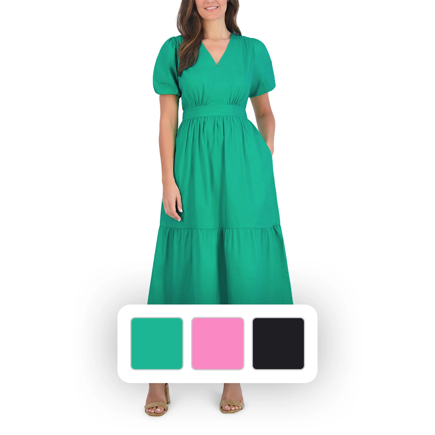French Connection Ladies Puff Sleeve Maxi Dress | Sam's Club