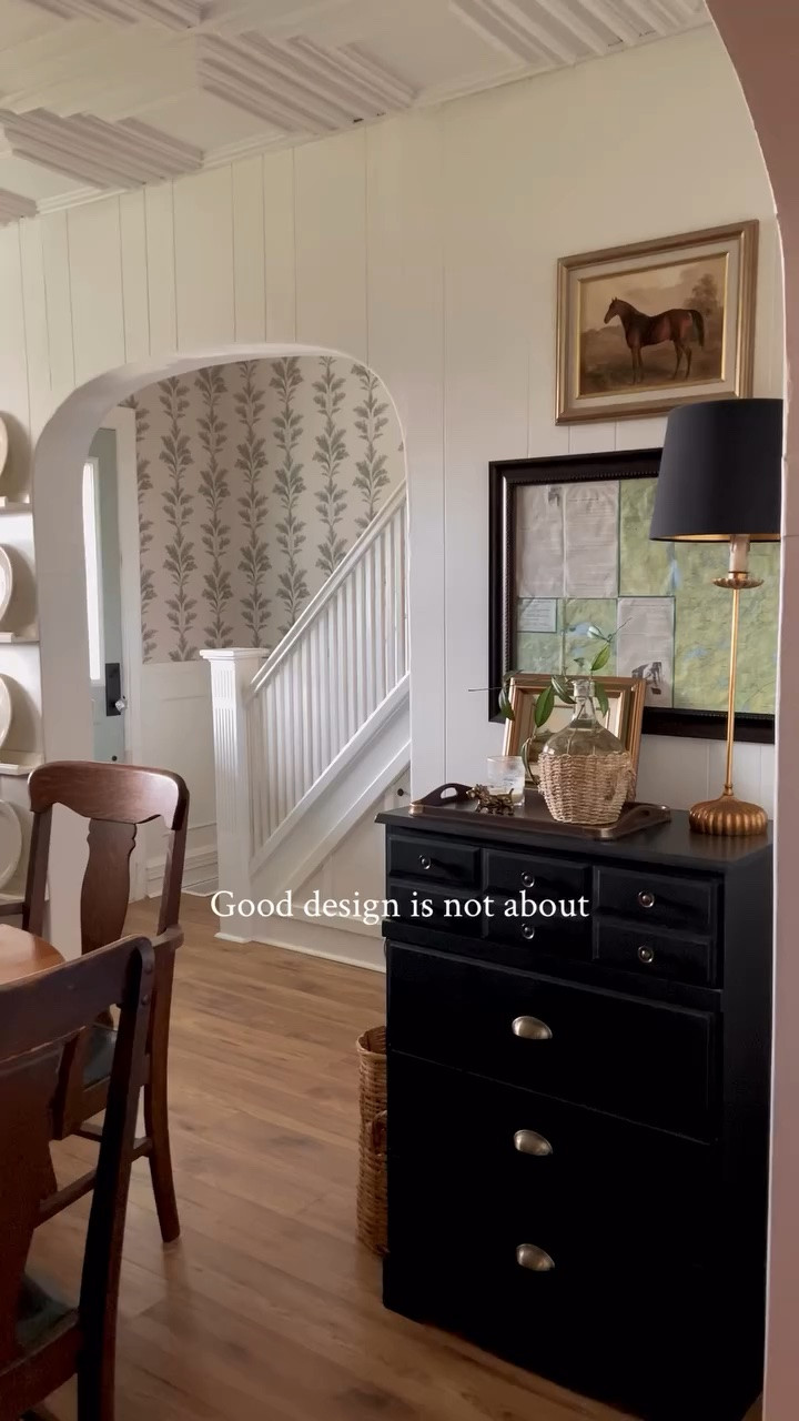 We hear a lot of talk about how rooms should flow into one another. How you should make sure that your wall colors are all the same, your flooring is always continuous, and how your metal finishes should match throughout your home if you want to do it “right.” This sounds so logical, but honestly, give me a home with individual spaces with individual moods and individual stories over a correct one where everything matches, flows, and “goes together” any day of the week. I’m here for the vibes, not the perfection.

Simple but effective home upgrades and vintage home decor paired with new finds - follow @creeklinehouse for more home ideas from our 120-year-old farmhouse.🤍
