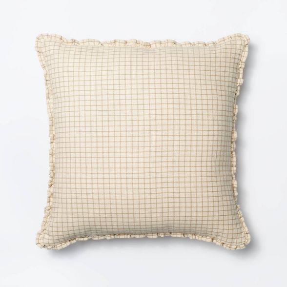 Oversized Mini Windowpane Square Throw Pillow - Threshold™ designed with Studio McGee | Target