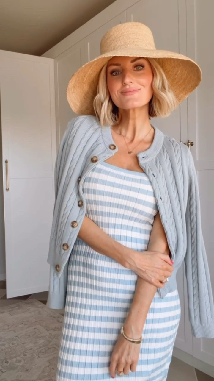 Love this striped blue & white knit maxi! This dress would also work if you’re pregnant! Wearing a size M! Loverly Grey, maternity, summer dress, midi dress, knit dress, Amazon

#LTKTravel #LTKSeasonal #LTKootd